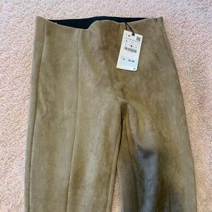 Zara Suede Slit Pants